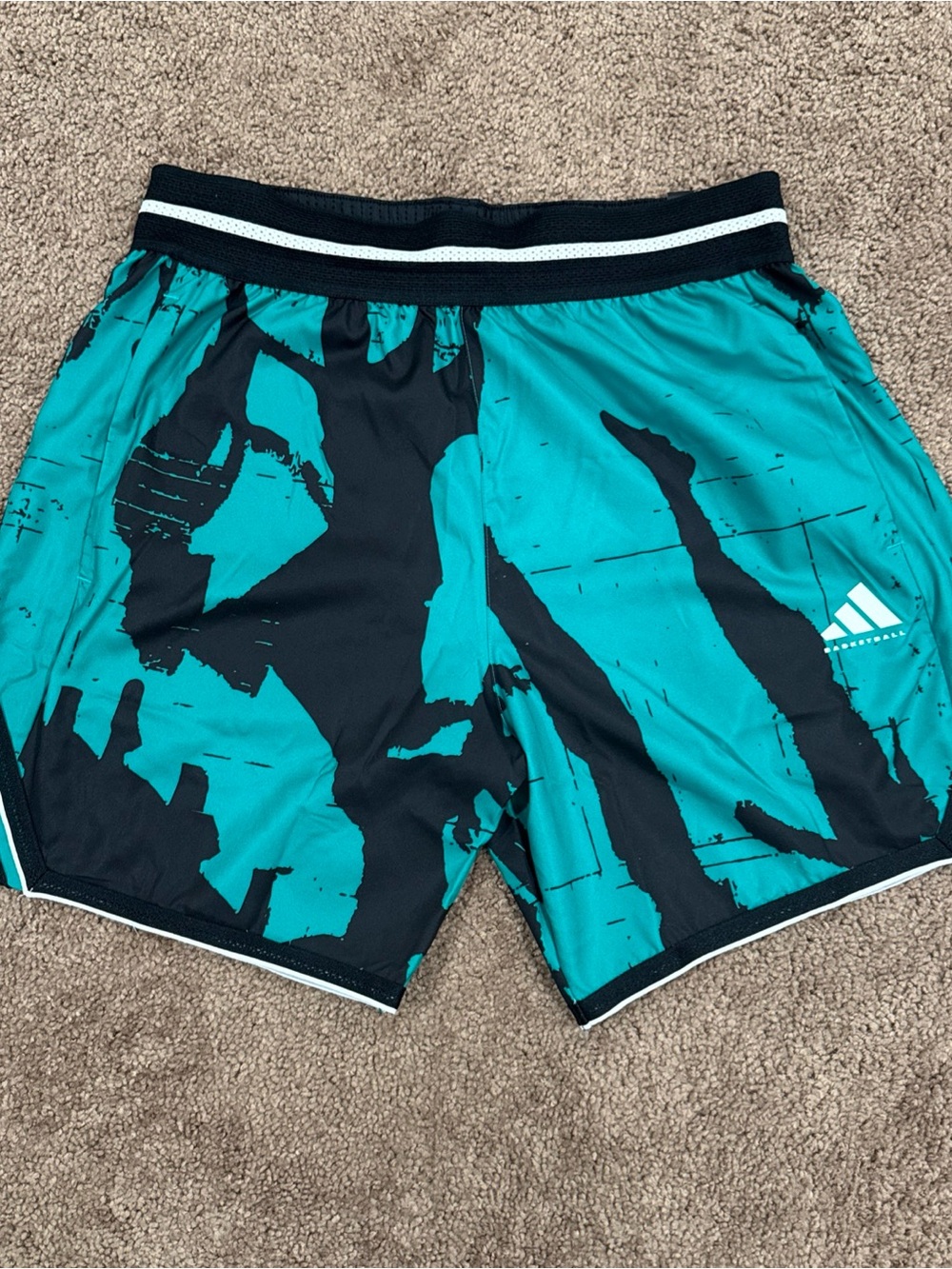 adidas Crazy Lite Graphic Shorts Mens Green Casual Athletic Bottoms JI7565